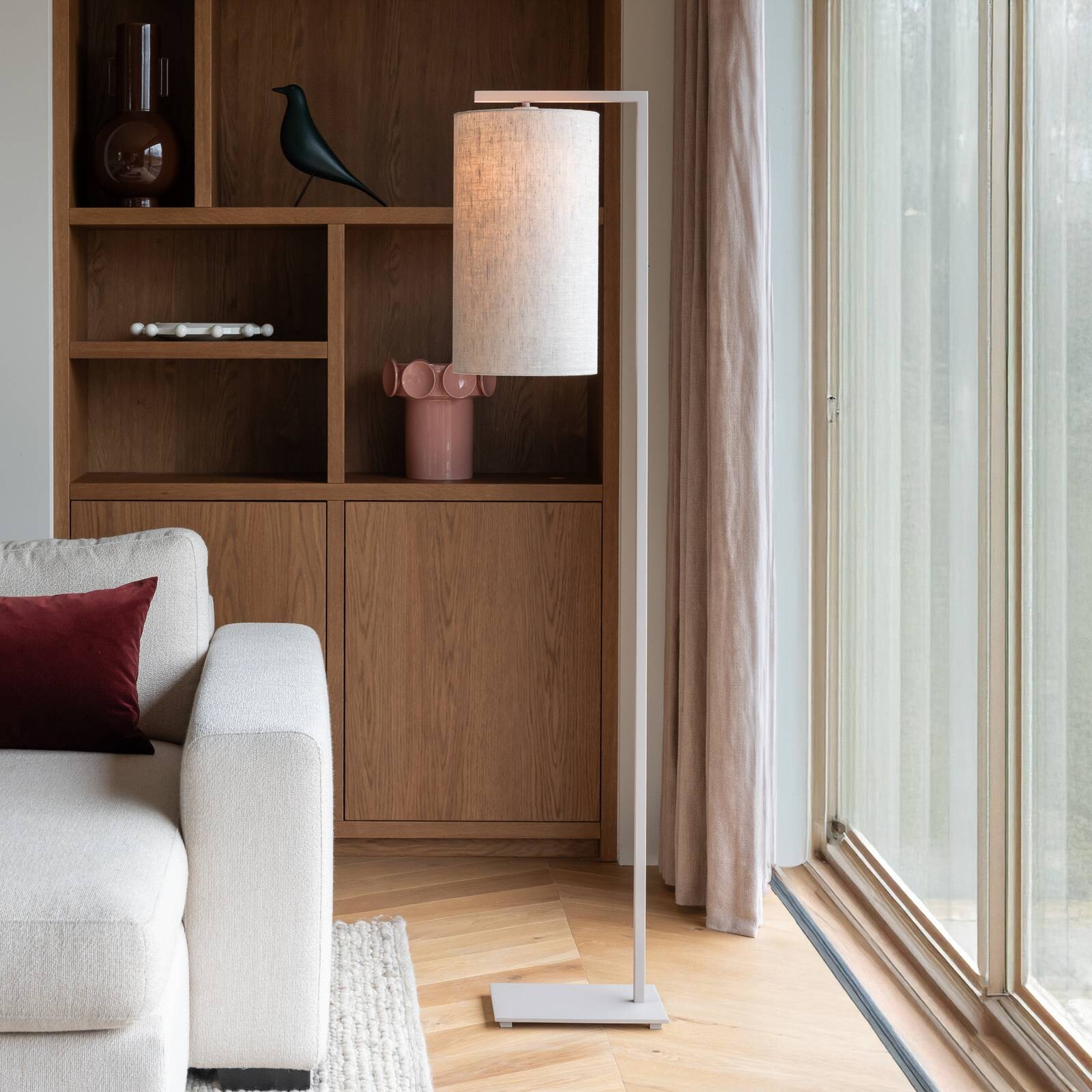 It's about RoMi stojacia lampa Boston, Ø25cm, svetlošedá/piesková