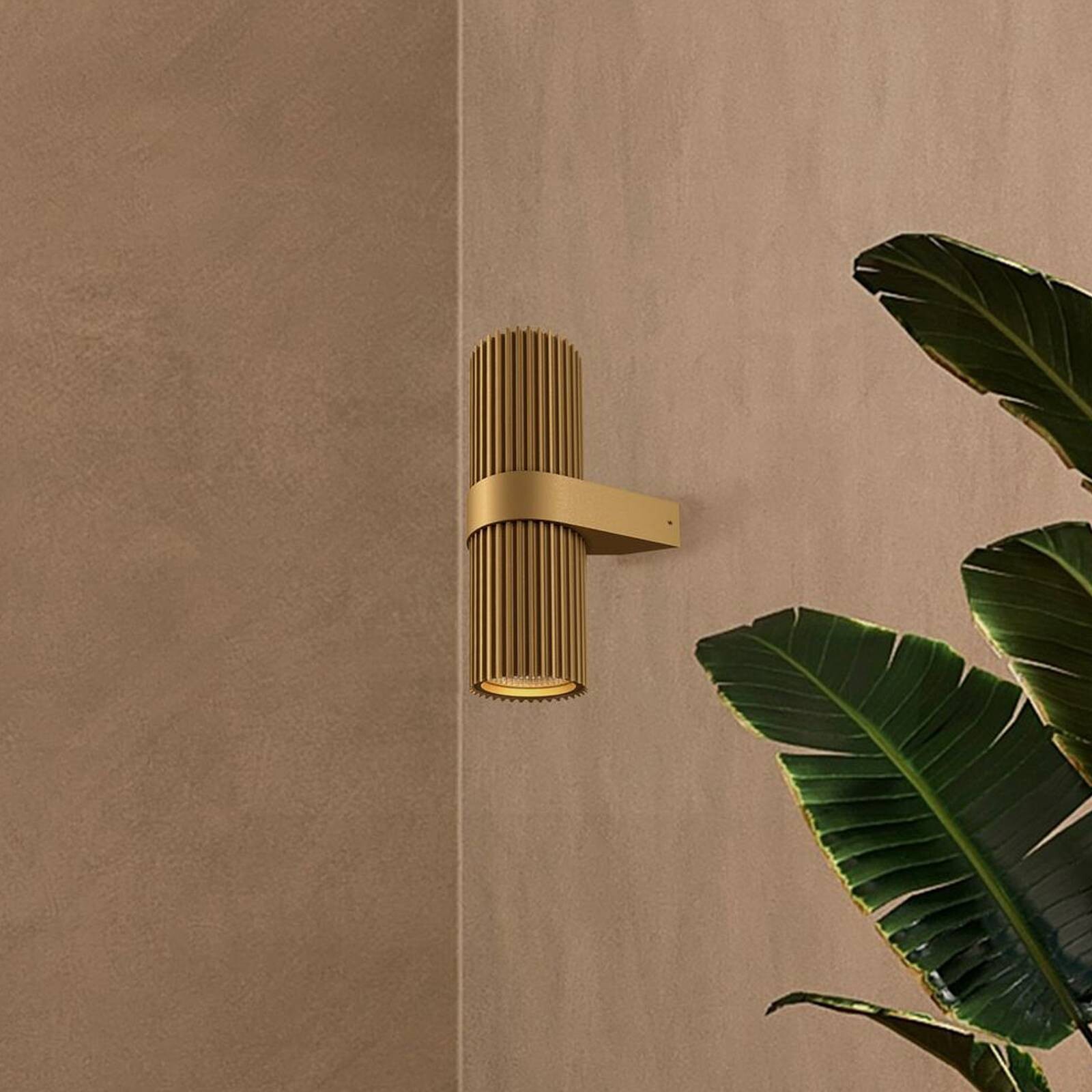 Nástenné svetlo DYNAMICS, zlatá farba, výška 23 cm, kovové up/down