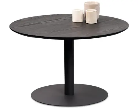 Okrúhly konferenčný stolík Ida, 60 cm, čierny jaseň%