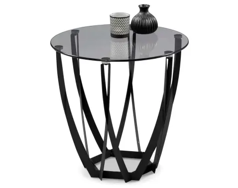 Stolík Maya, 50 cm, šedé sklo%