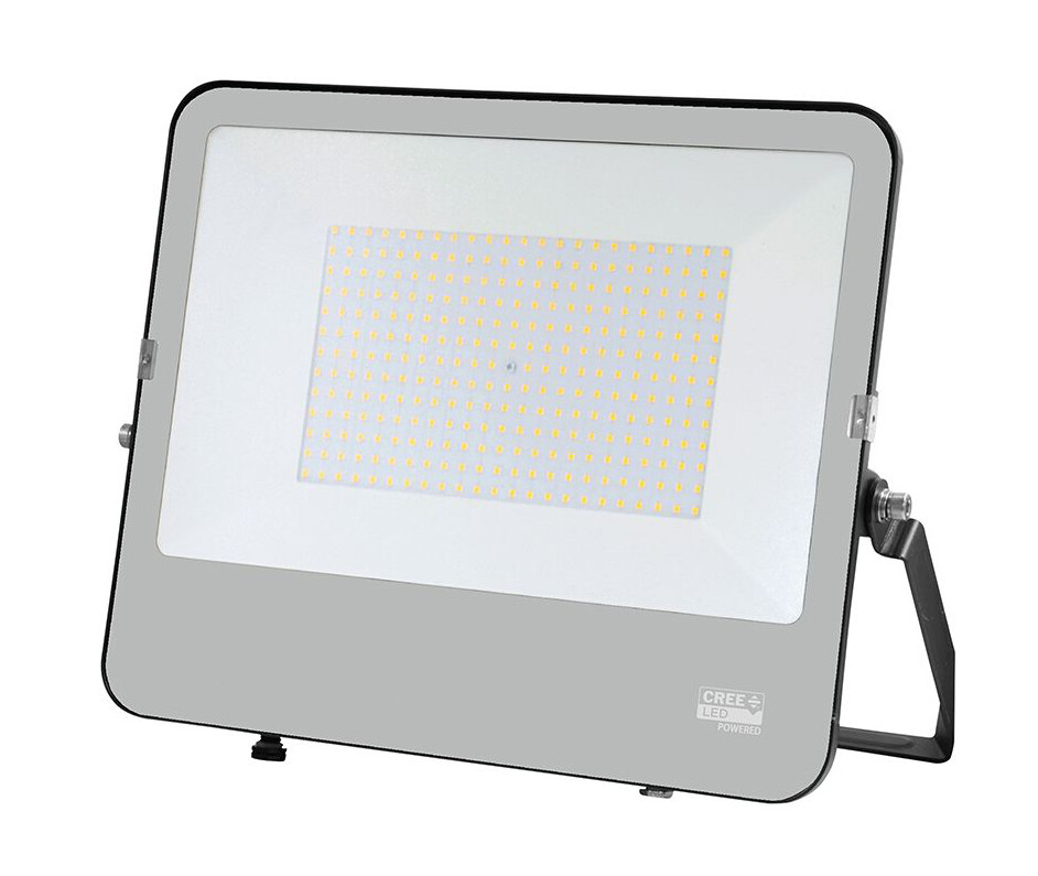 LED Solution Čierny LED reflektor 200W 135lm/W Premium s 1m káblom Farba svetla: Denná biela 232206
