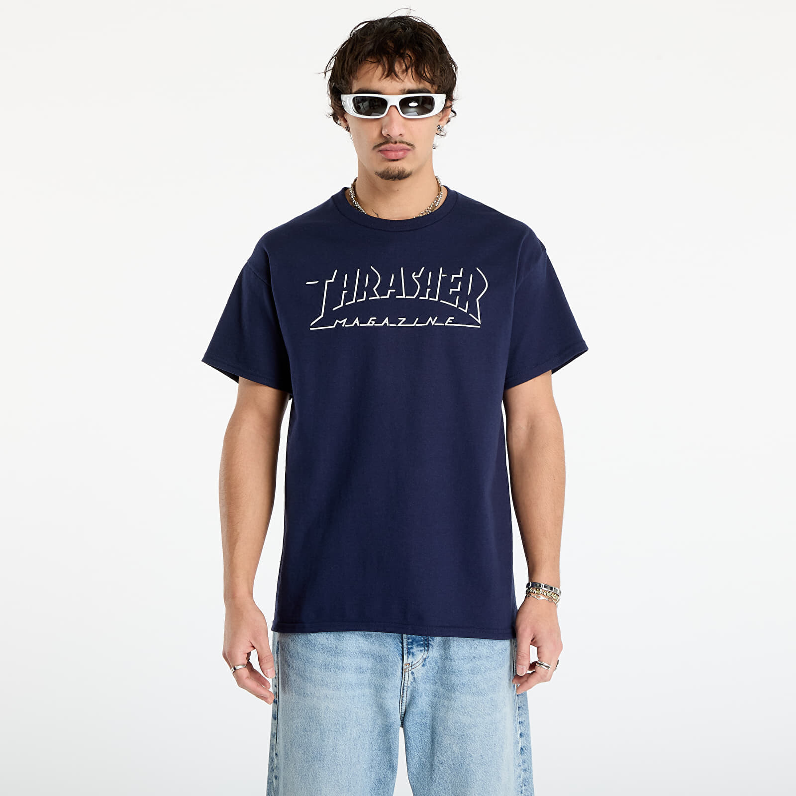 Tričko Thrasher Shadow Mag Logo T-Shirt Navy L