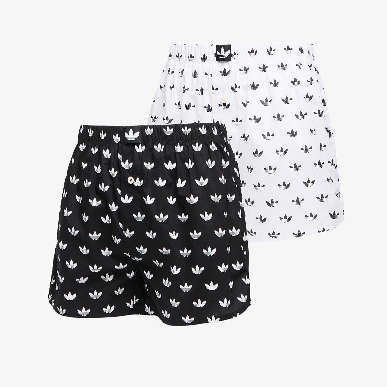 Trenírky adidas Woven Boxer 2-Pack Black/ White XXL