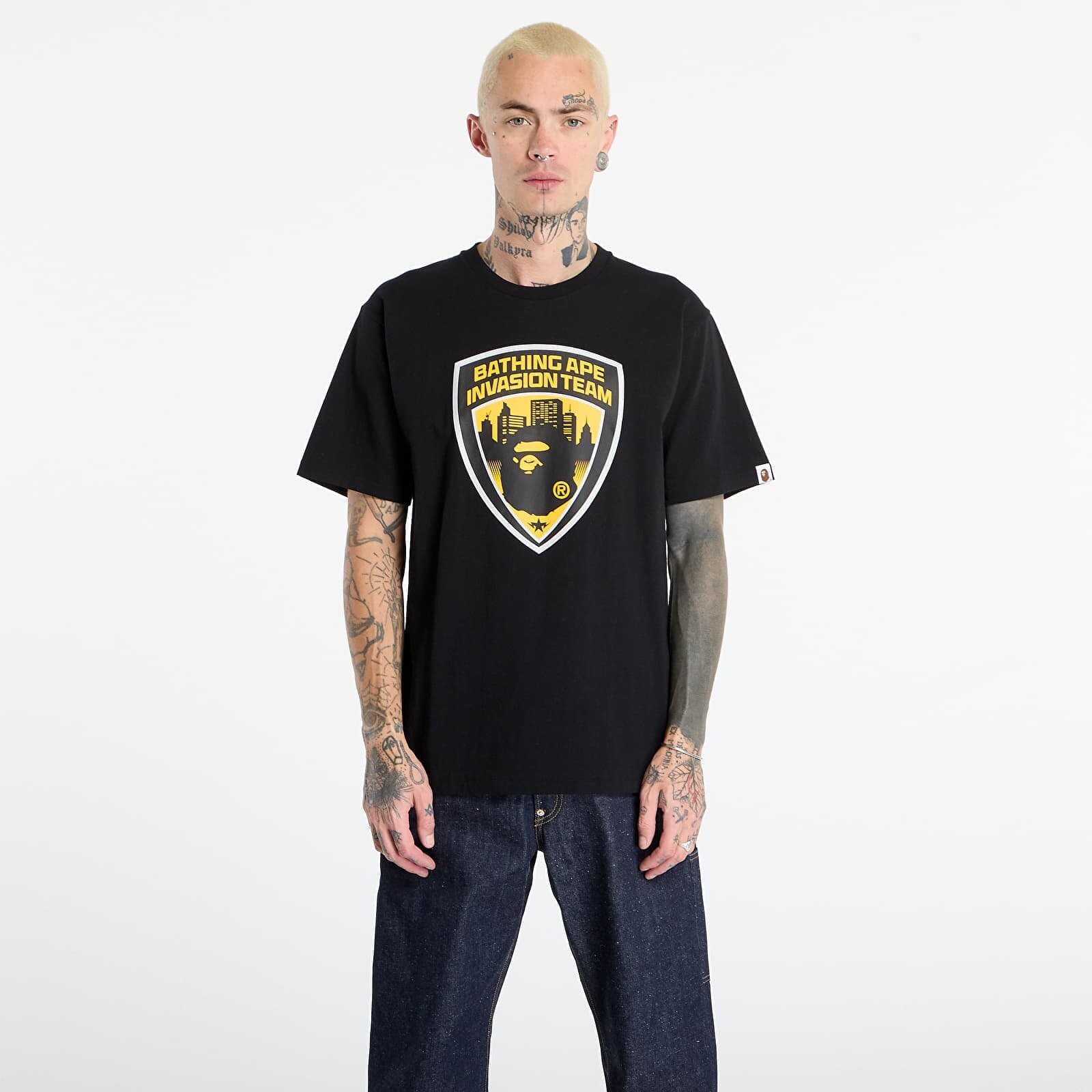 Tričko A BATHING APE Security Emblem Tee UNISEX Black XXL