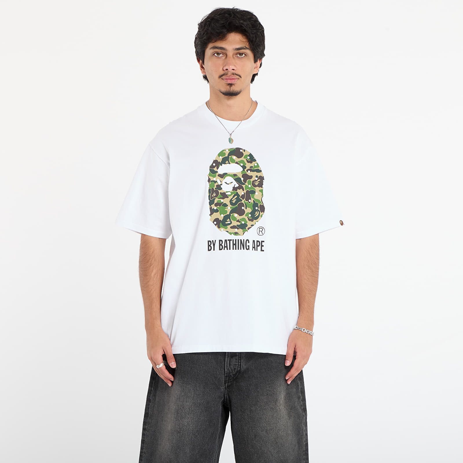 Tričko A BATHING APE Abc Dot Camo By Bathing Ape Relaxed Fit Tee White XL