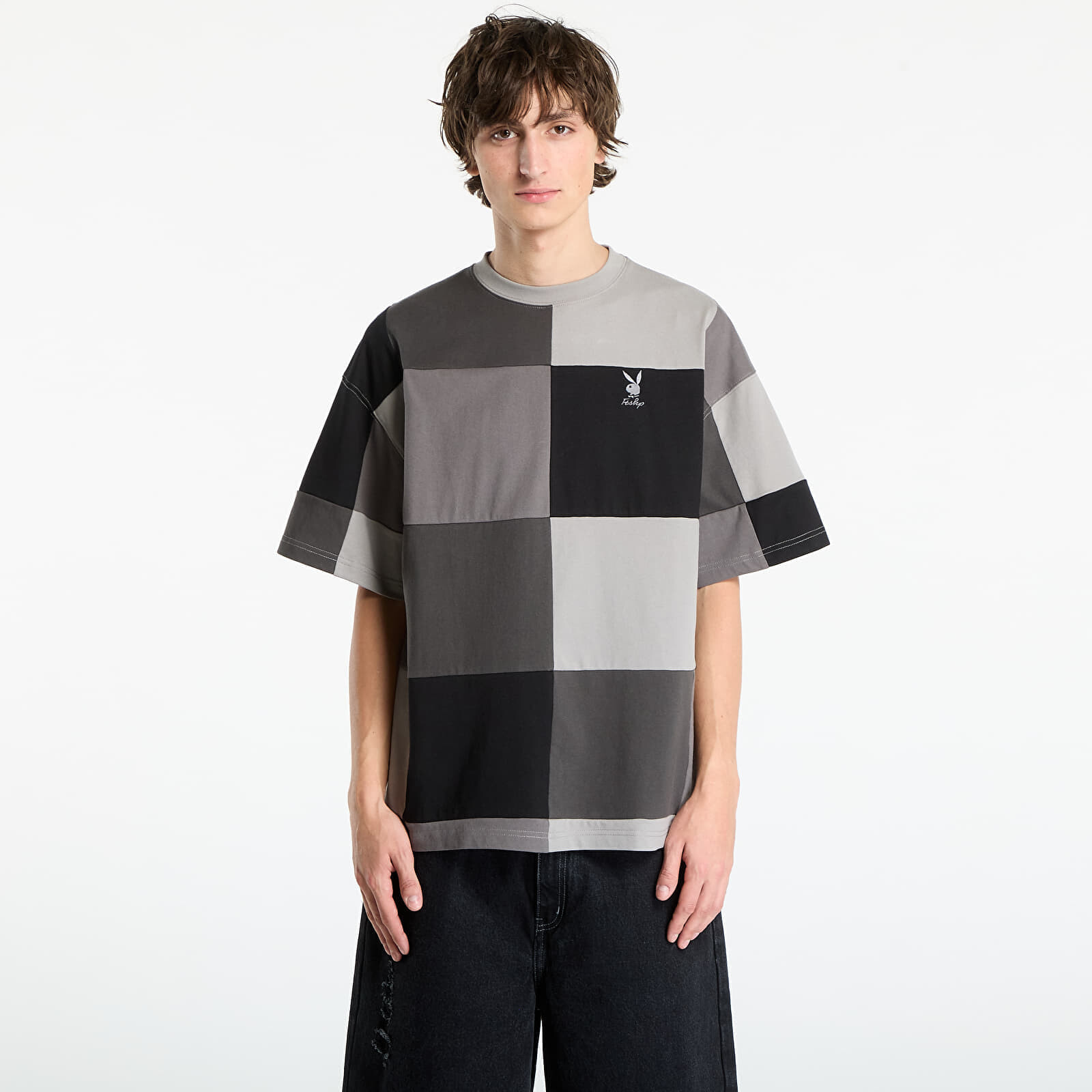Tričko Playboy x FTSHP Patchwork Tee UNISEX Grey L
