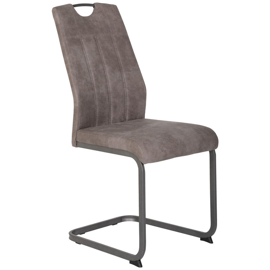 Carryhome STOLIČKA S PRUŽNÝM PODNOŽÍM, mikrovlákno, sivá