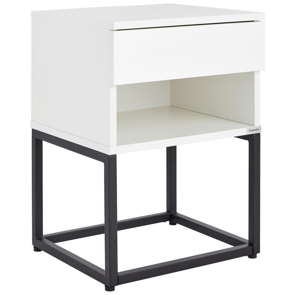Livetastic NOČNÝ STOLÍK, čierna, biela, 40/55/35 cm