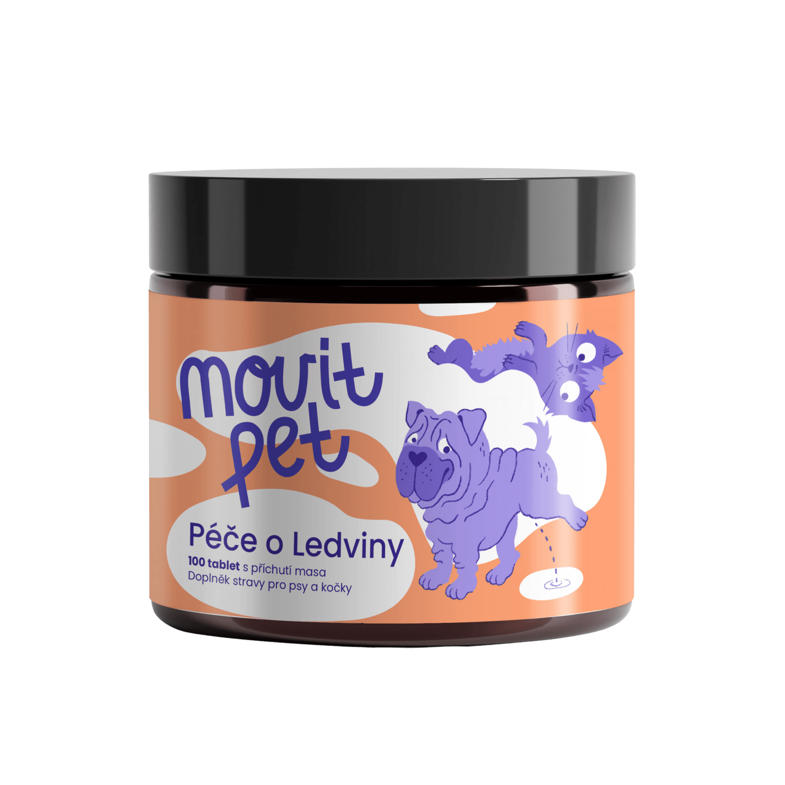 MOVIT ENERGY PET Starostlivosť o obličky s príchuťou mäsa 100 tabliet