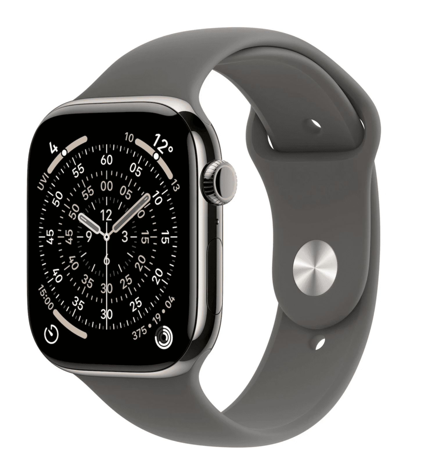 APPLE Watch 11 GPS + Cellular 46 mm Prírodný titán so skalo šedým športovým remienkom - S/M
