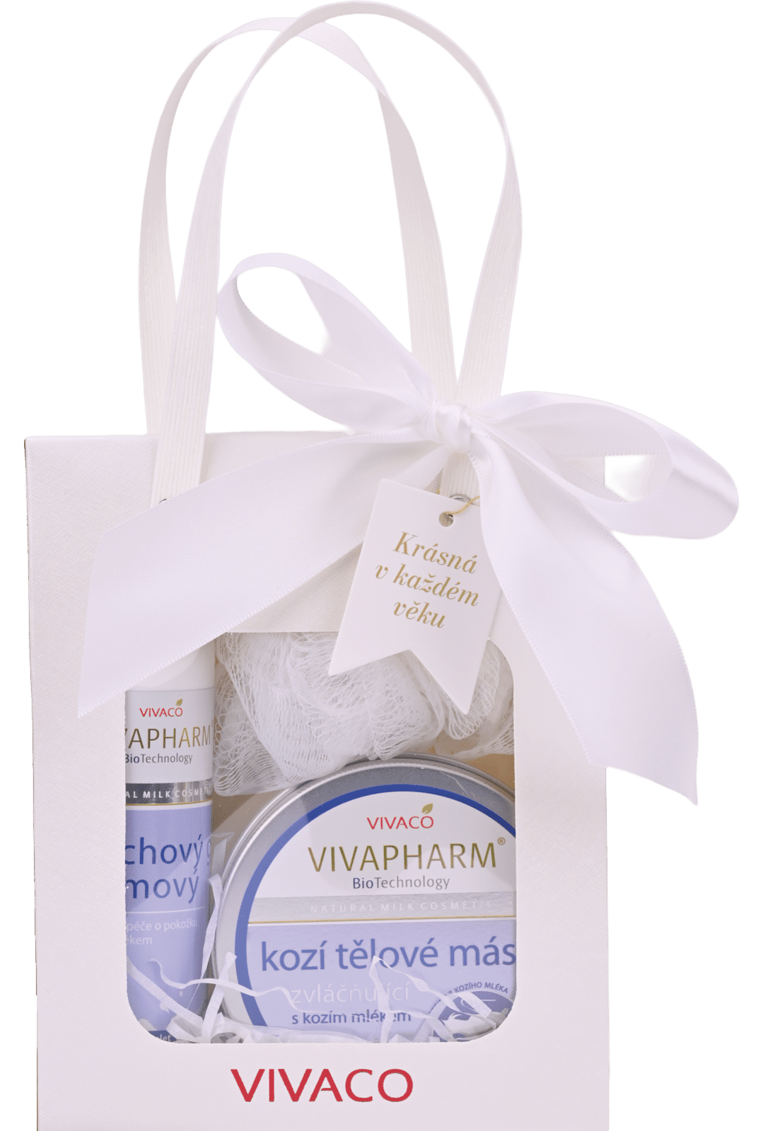 VIVACO Darčeková kazeta koza sprchový gél + telové maslo + darček