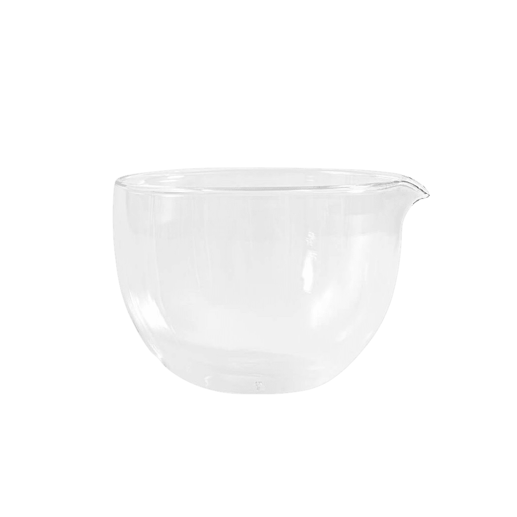 MOYA Sklenená miska s dvojitým sklom na matcha s výlevkou