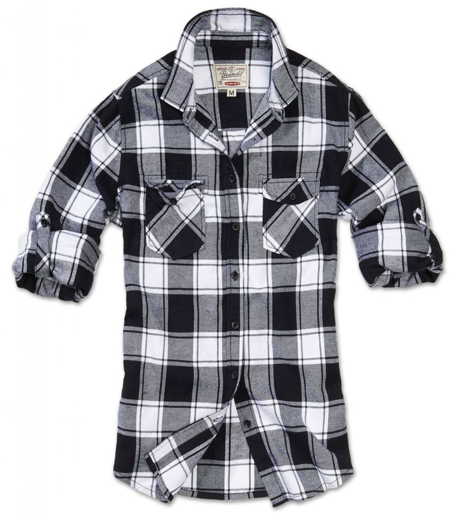 Košeľa dámska Brandit Amy Flanell - čierna-biela, L