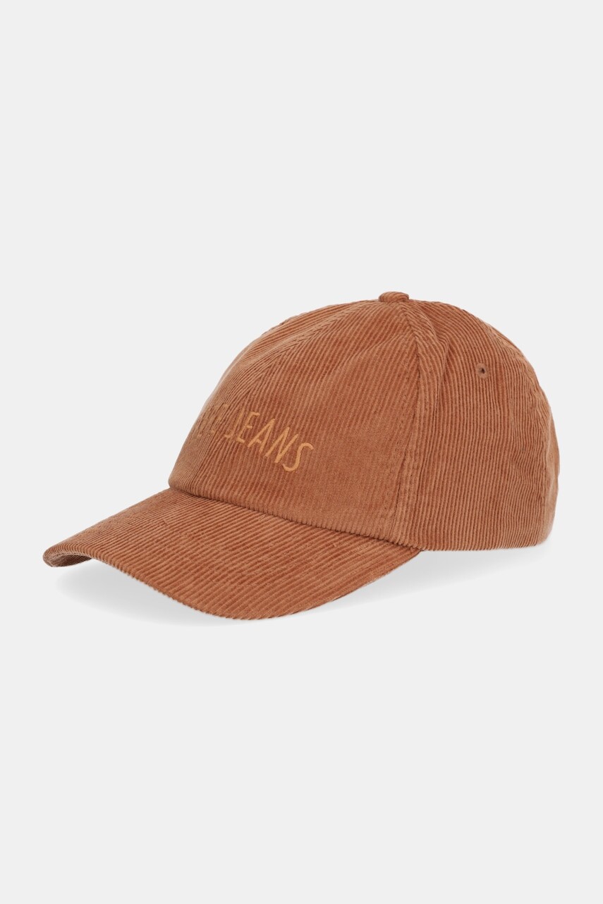 Menčestrová baseballová čiapka Pepe Jeans hnedá farba, PL0400005