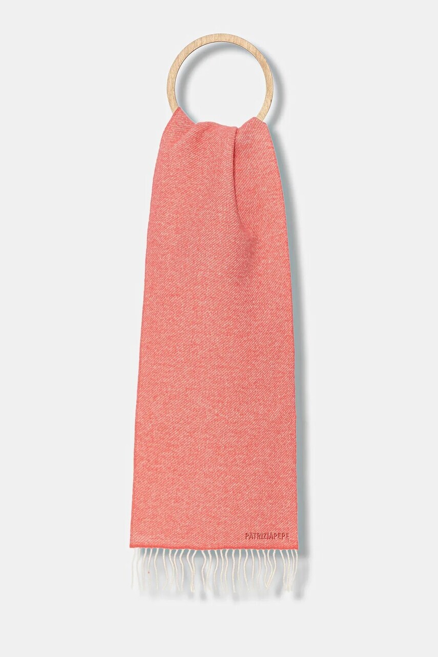 Šál s prímesou vlny Patrizia Pepe ružová farba, melanžový, 2F0124 A681