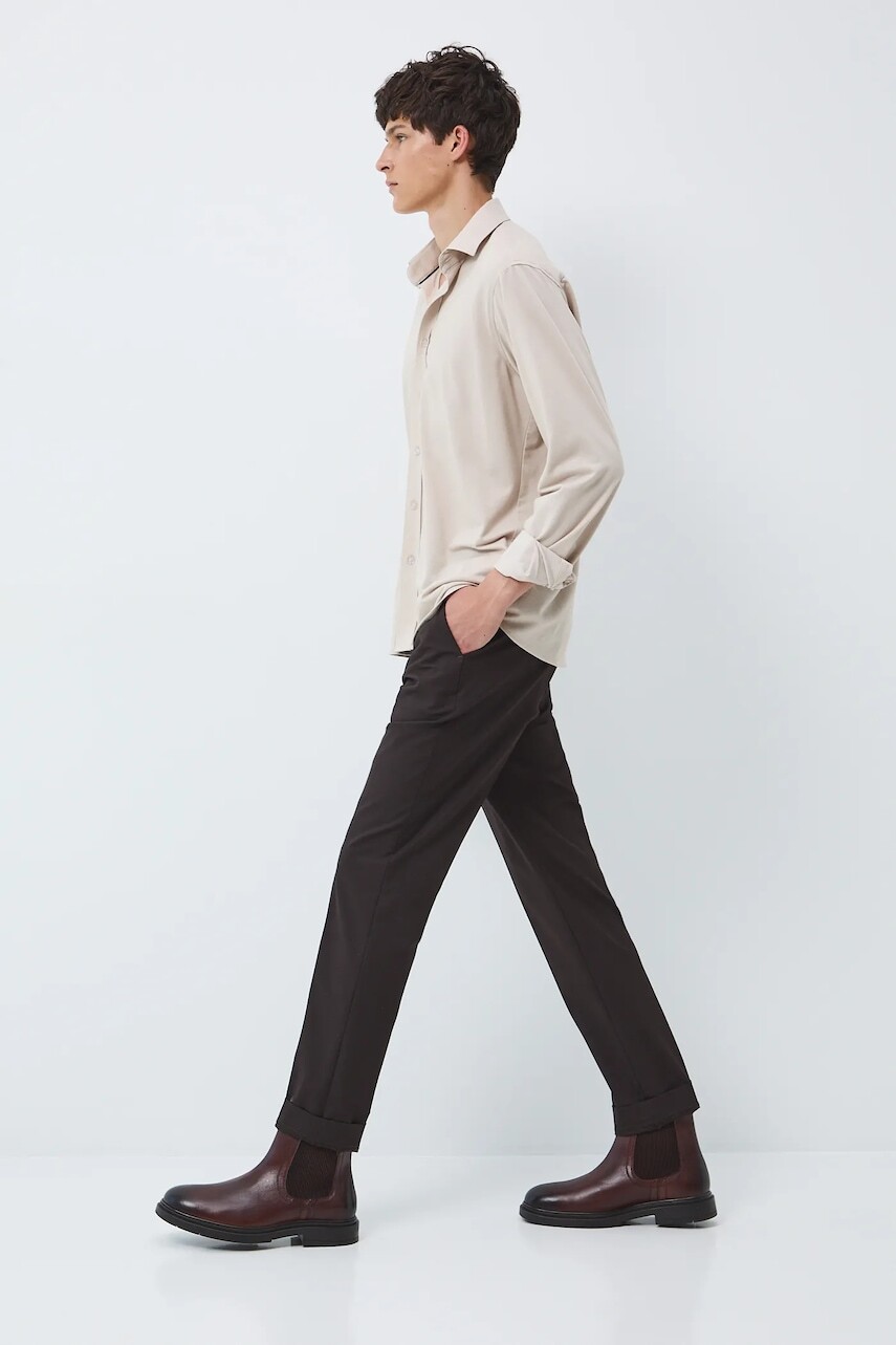 Topánky chelsea Medicine hnedá farba