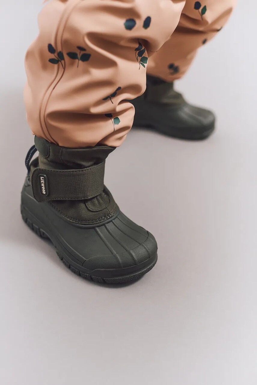 Detské snehule Liewood Becca Winter Boot zelená farba, LW20304