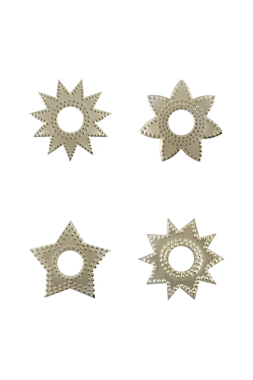 Ochranný kryt na svietnik House Doctor HDRing 7,5 cm 4-pak šedá farba