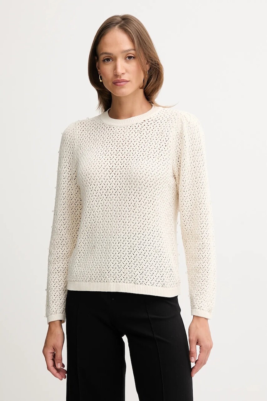 Bavlnený sveter Pedro del Hierro béžová farba, ľahké, 3512895