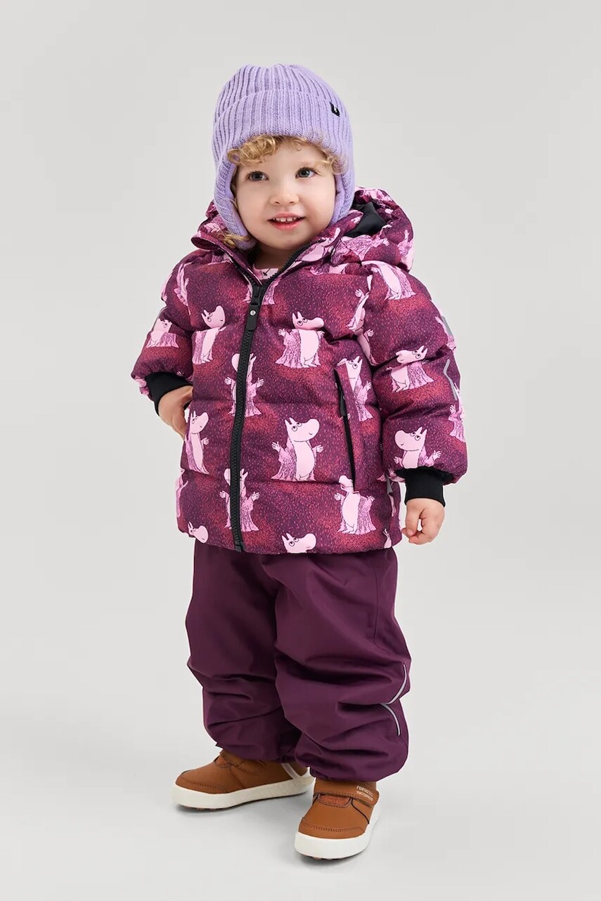 Detská bunda Reima Moomin Lykta bordová farba, 5100013B