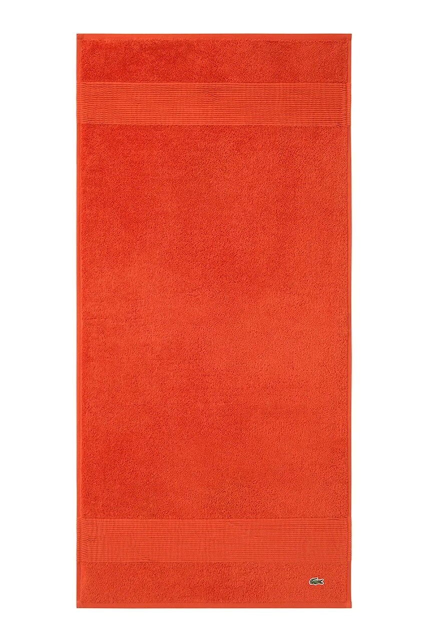 Stredný bavlnený uterák Lacoste L LECROCO Glaieul 50 x 100 cm oranžová farba