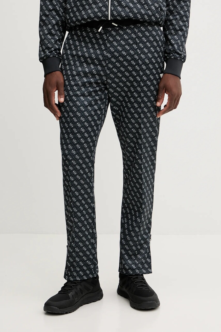 Tepláky Guess KORBIN čierna farba, vzorované, Z2BB05 K7122