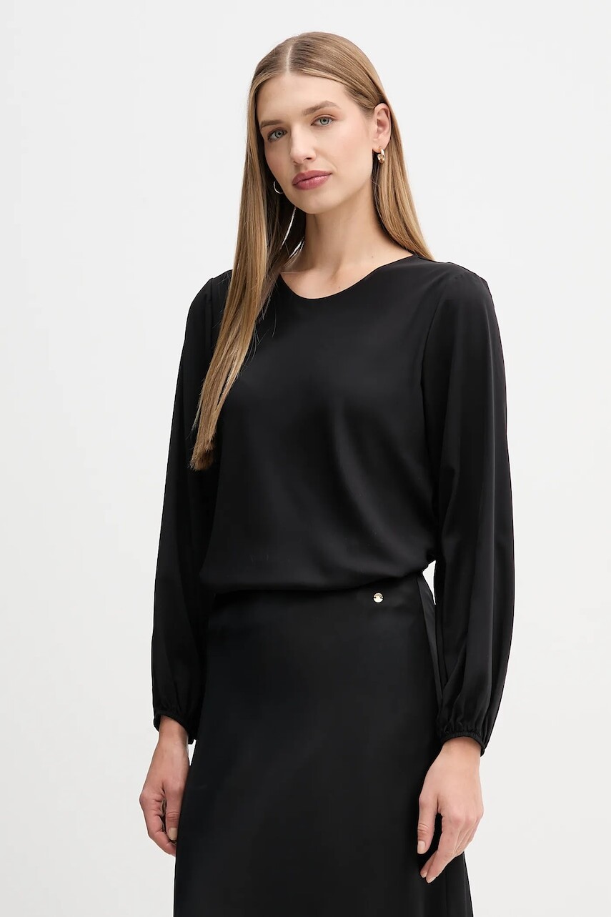 Blúzka Sandro Ferrone čierna farba, jednofarebná, S7YBFMOSCARDINI