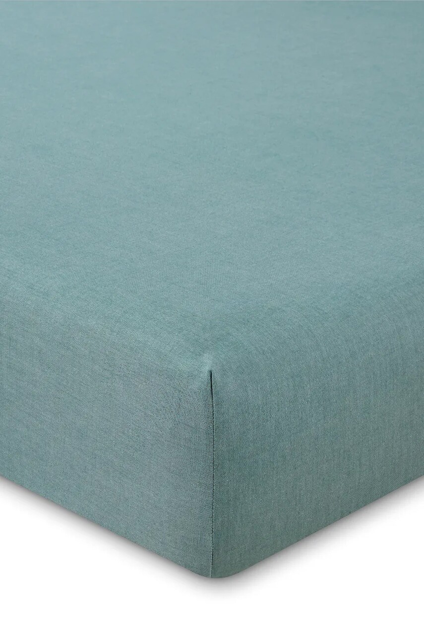 Bavlnená napínacia plachta Ralph Lauren OXFORD Evergreen 200 x 200 cm zelená farba