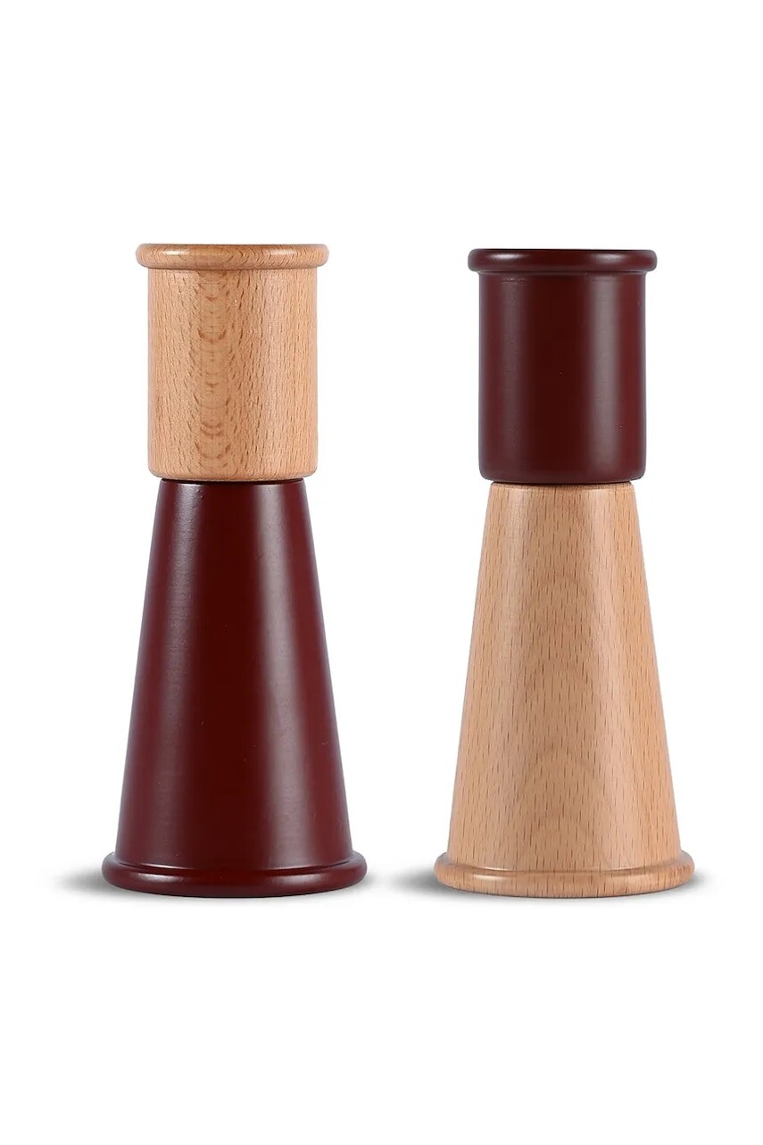Mlynčeky na soľ a korenie Sagaform Kurken S/15 cm bordová farba