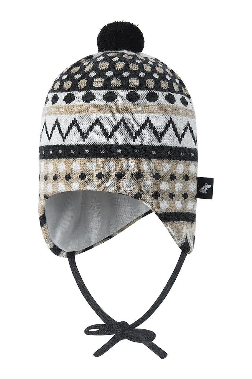 Detská čiapka Reima Moomin Yngst čierna farba, 5300201C