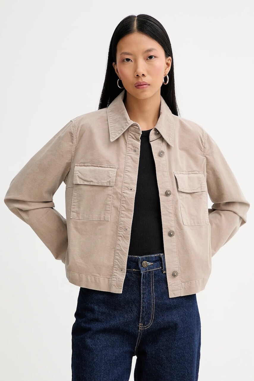 Bunda Marc O'Polo béžová farba, prechodná, 511096874007