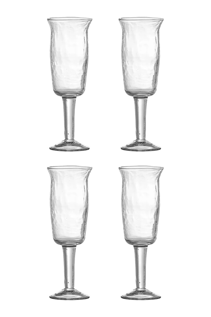 Sada pohárov na víno Bloomingville Asha 125 ml 4-pak priehľadná farba