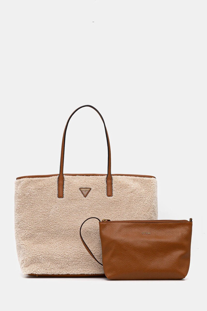 Kabelka Guess VICTTORIA béžová farba, HWWG95 14290