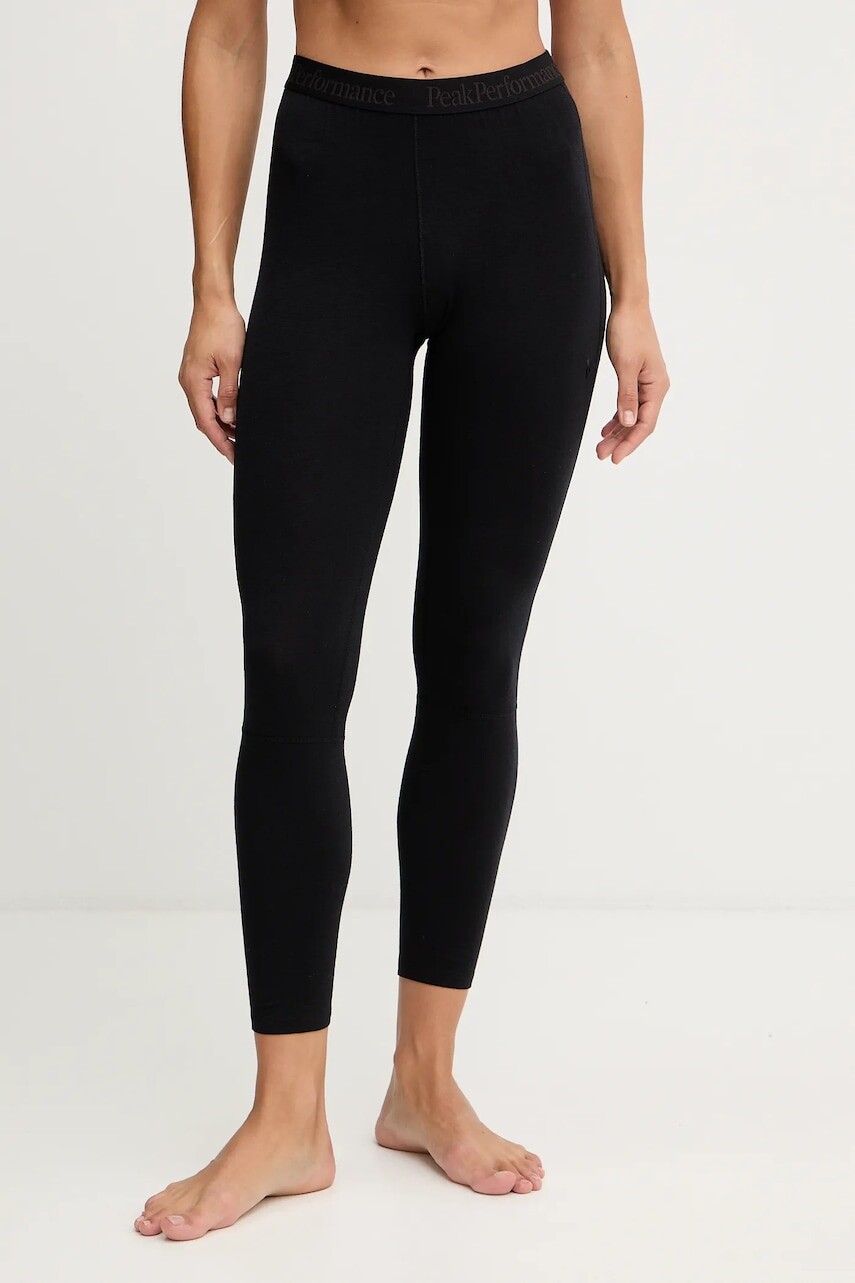 Legíny s prímesou vlny Peak Performance Magic čierna farba, G80928