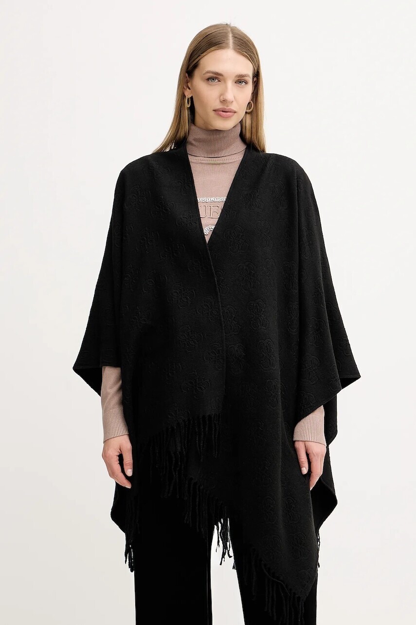 Pončo Guess čierna farba, AW5421 POL03