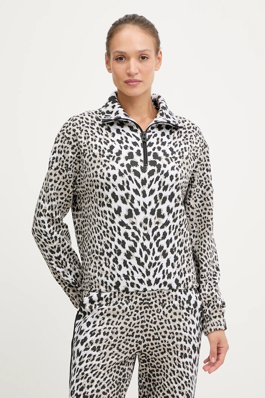 Športová mikina Newland LADY CROPP SWT SHIRT béžová farba, vzorovaná, N46759.193