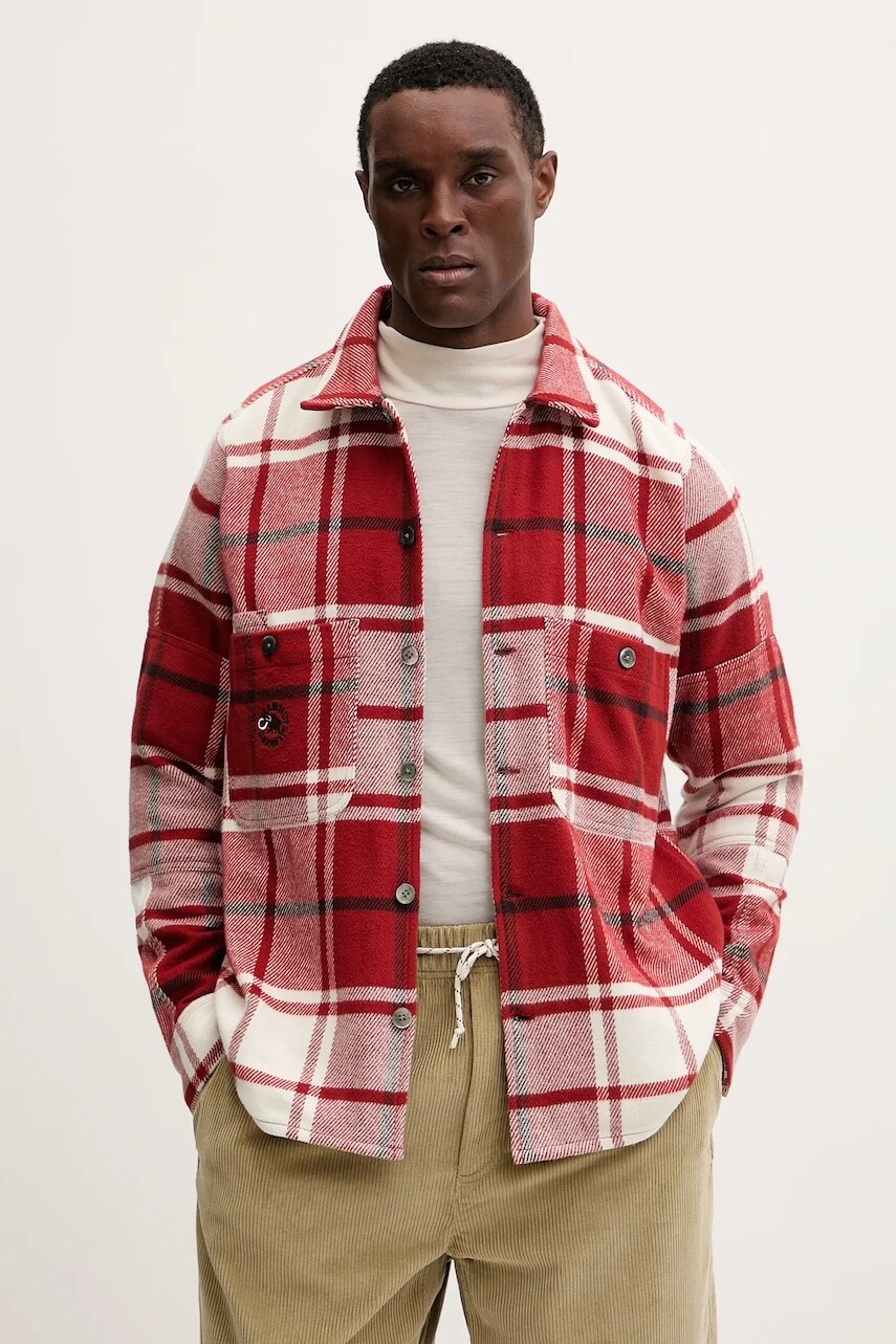 Bavlnená košeľa Mammut Mammut x Cabourn Direttissima bordová farba, regular, s klasickým golierom, 1015.01730