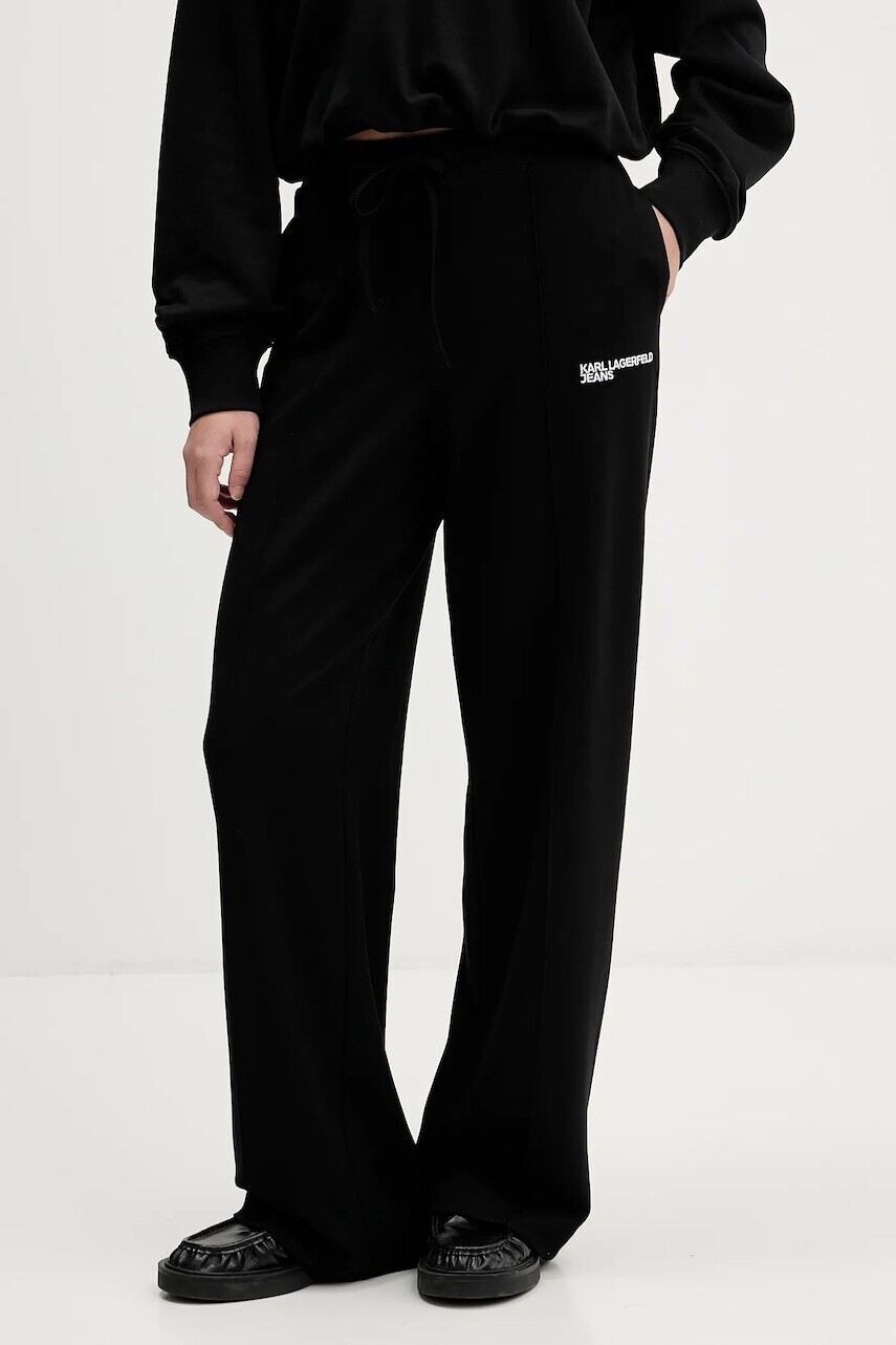 Tepláky Karl Lagerfeld Jeans čierna farba, jednofarebné, B1W10092