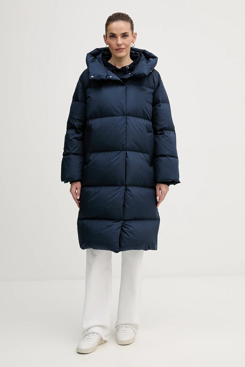 Páperová bunda Tommy Hilfiger tmavomodrá farba, zimná, WW0WW47745