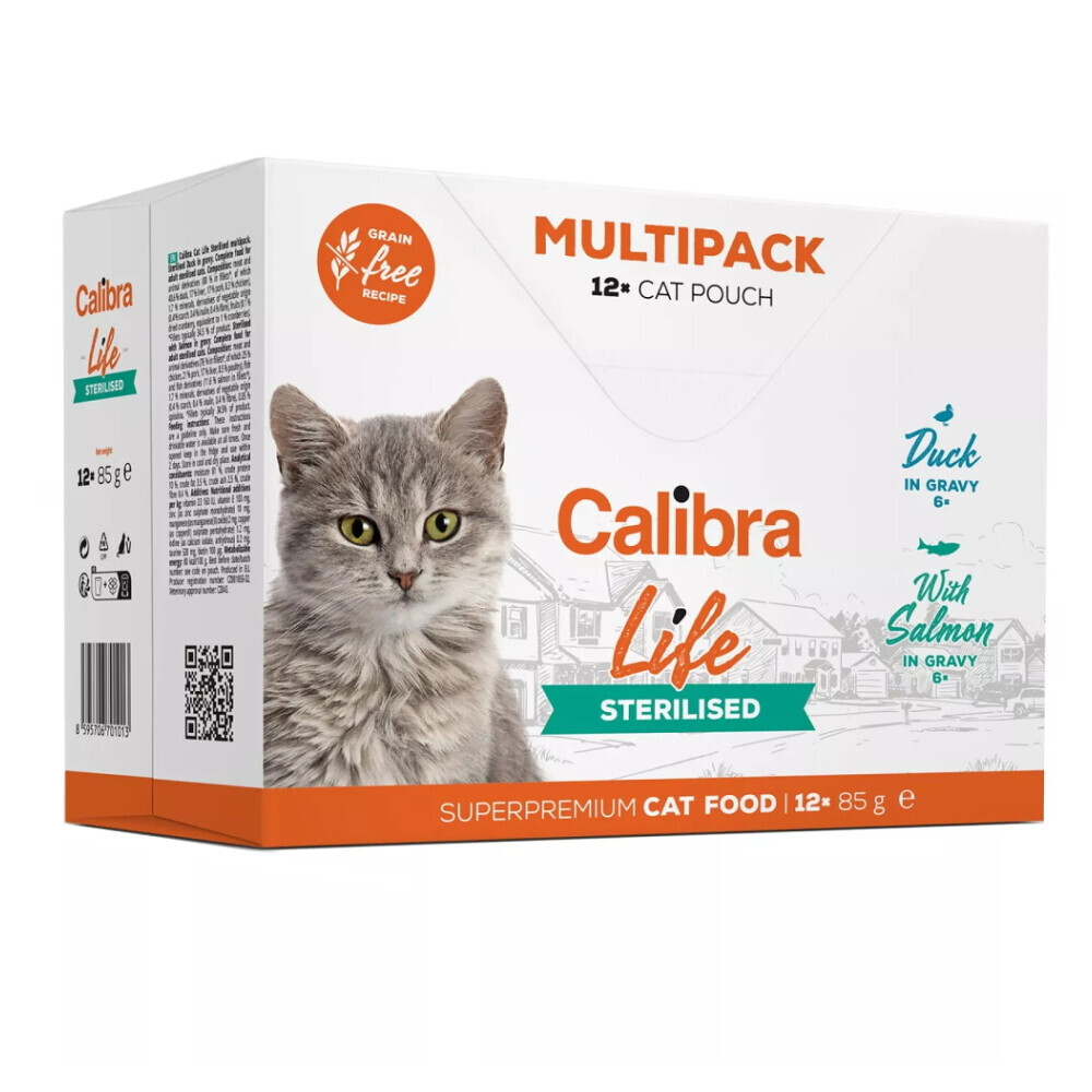 CALIBRA Life kapsa Sterilised Multipack kapsičky pre kastrované mačky 12 x 85 g