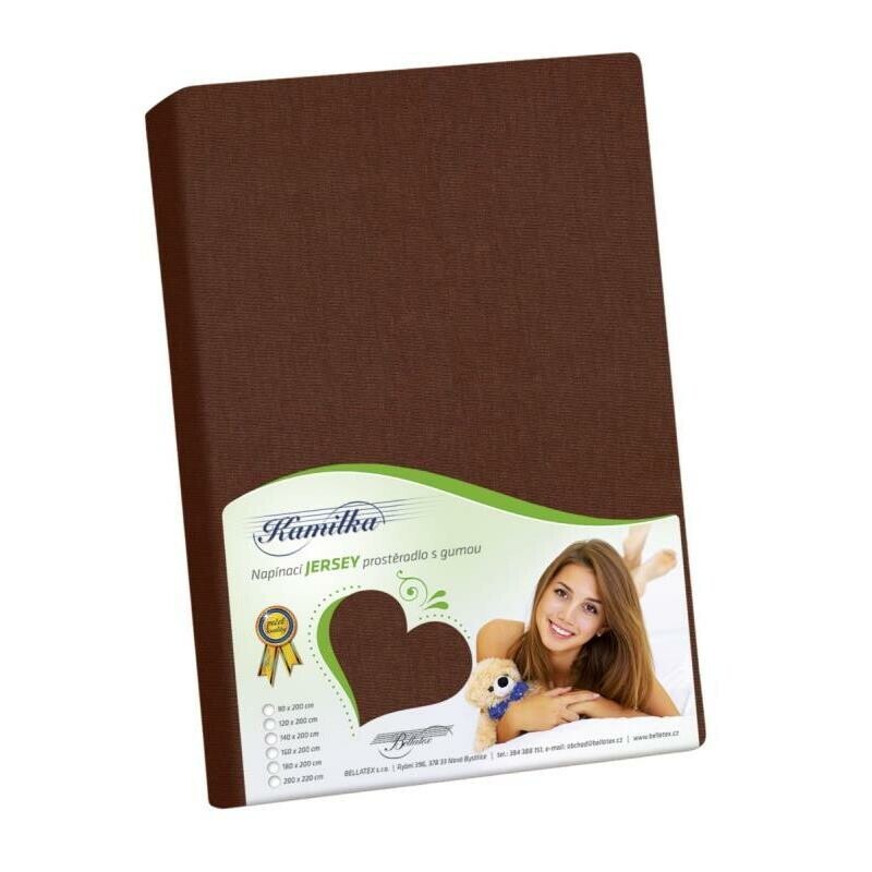 Bellatex Jersey plachta tmavohnedá, 90 x 200 cm