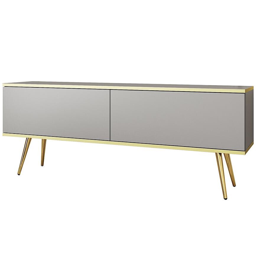 TV stolík Oro 135 Sivá+ Čierne nohy