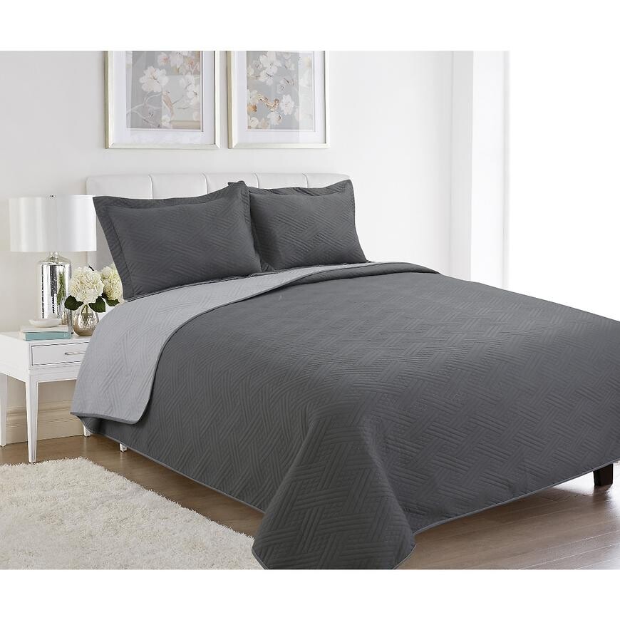 Prikrývka na posteľ 220x250 cm SH200801 sivá