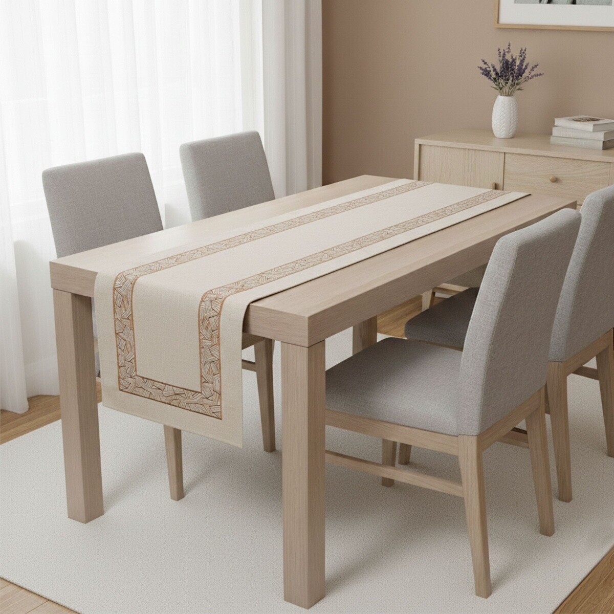 Obrus celoročný, Geo, béžový