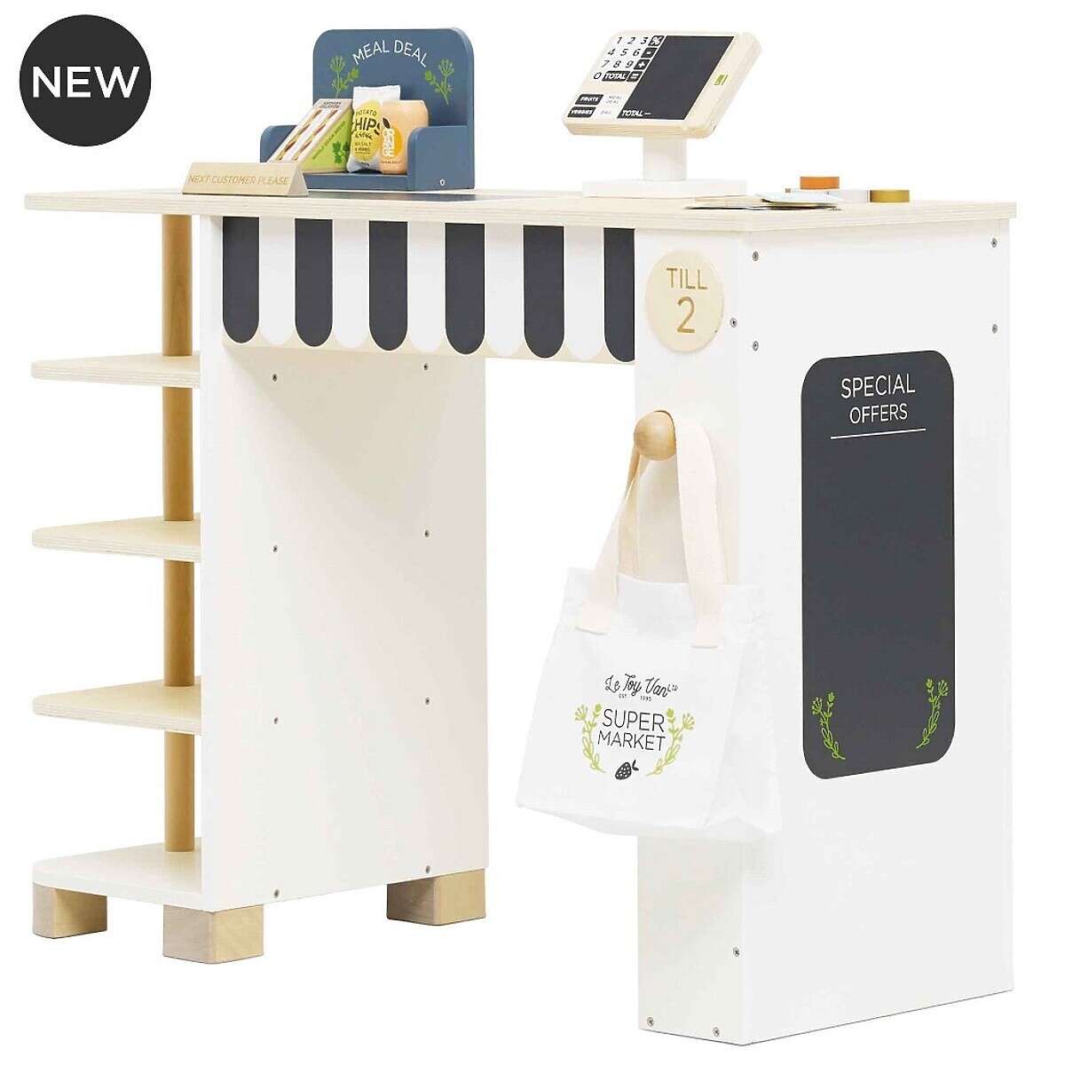 Le Toy Van Predajný stánok s pokladnicou a príslušenstvom