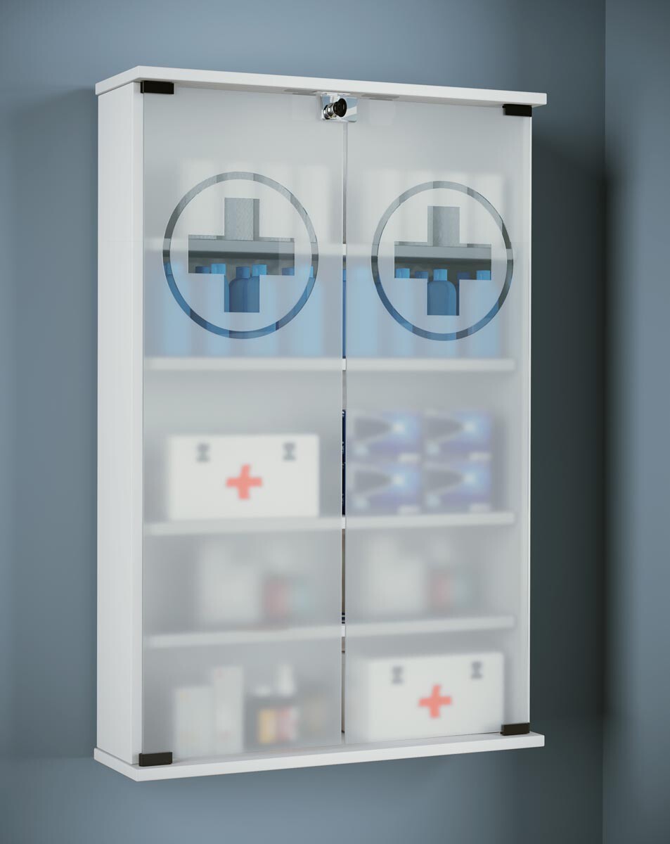 Nástenná lekárnička Janula, biela