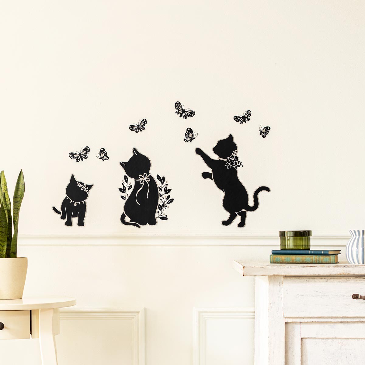 Nálepky na stenu Mačky, 10 ks