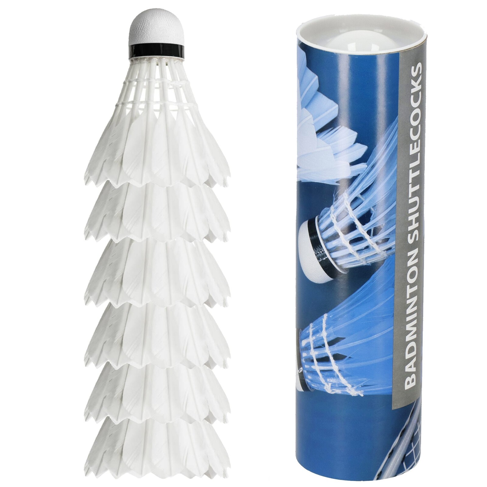 Košíky na bedminton - perové - 6ks