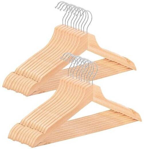 Drevený vešiak na oblečenie - 20 ks