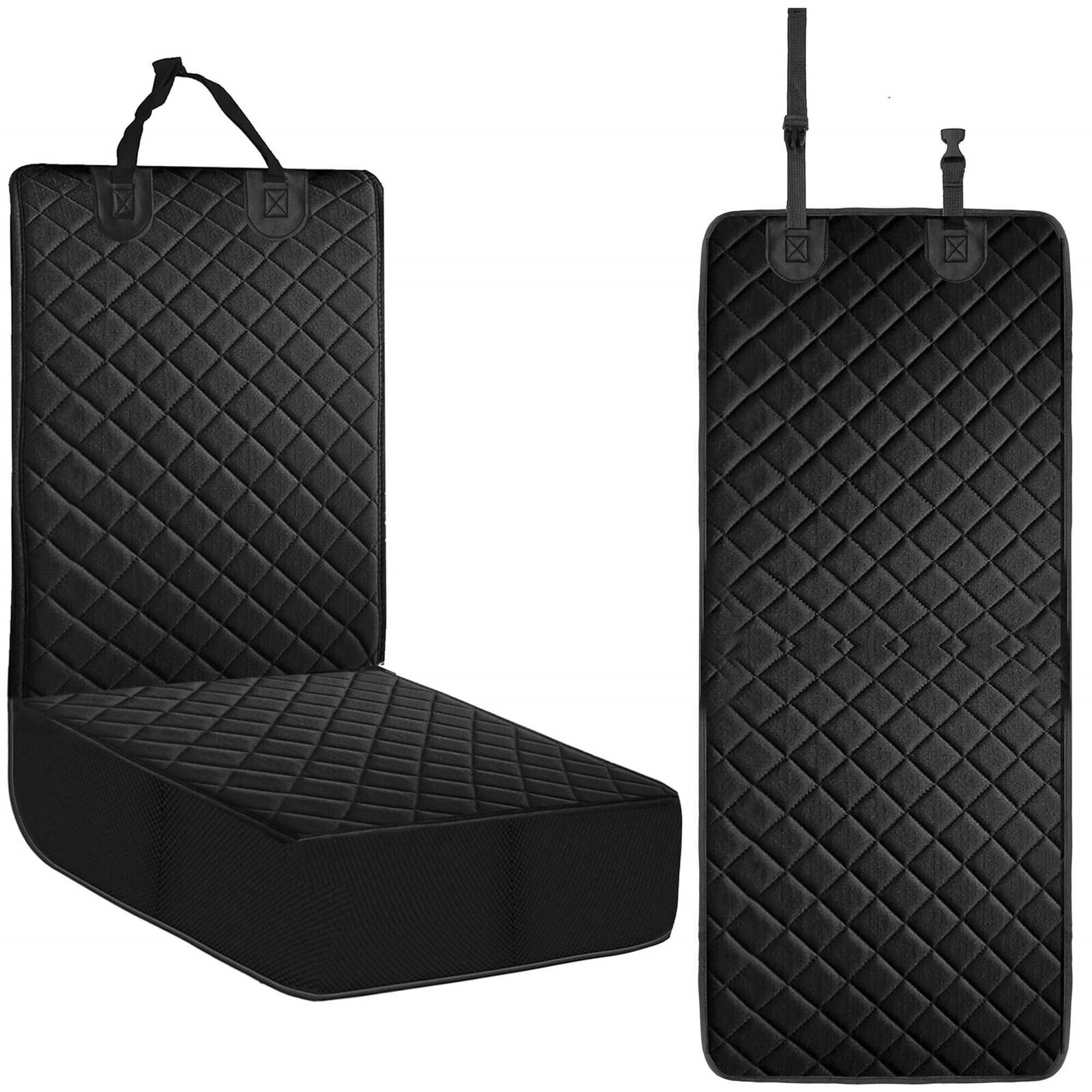 Podložka na sedadlo do auta - 102x50 cm - čierna prešívaná